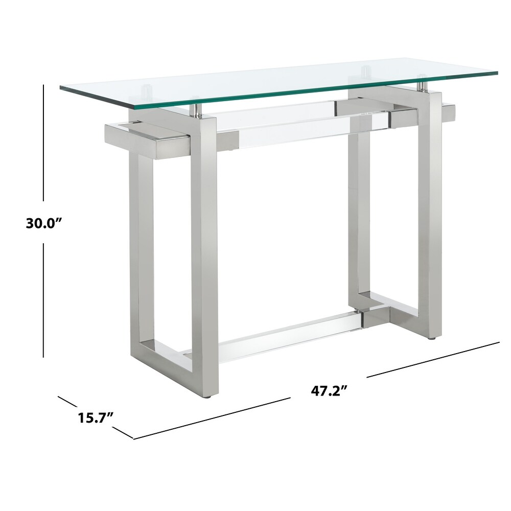 SAFAVIEH Couture Montrelle Acrylic Console Table   47.2 IN W x 15.7 IN D x 30 IN H