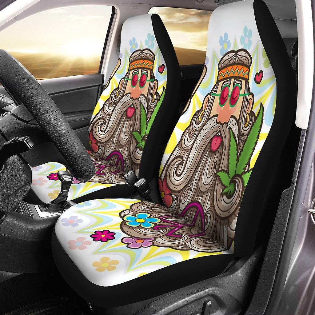 Set Of 2 Car Seat Covers Blooms Universal Auto Front Seats Protector Fits For Car，suv Sedan，truck