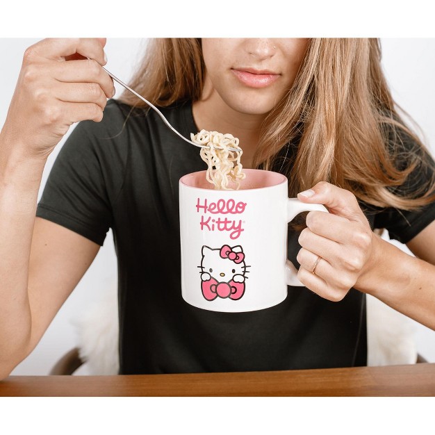 Silver Buffalo Hello Kitty Ceramic Mug Holds 20 Ounces