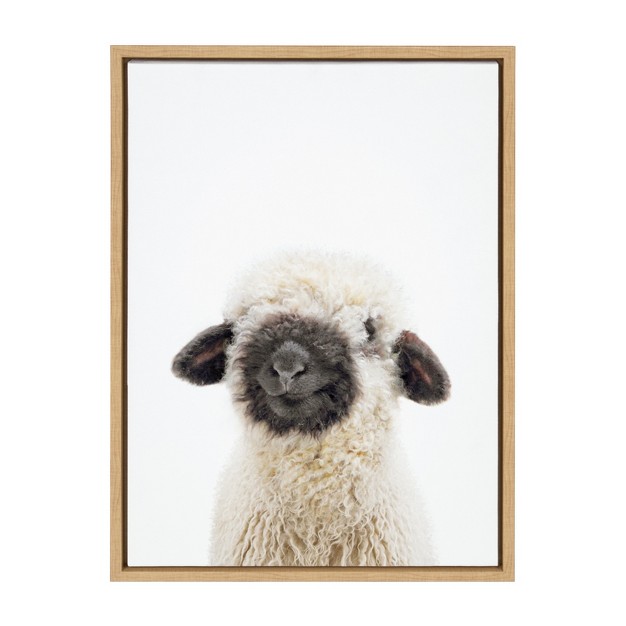 X 24 quot Sylvie Animal Studio Black Nosed Sheep Canvas By Amy Peterson Natural Kate amp Laurel All Things Decor