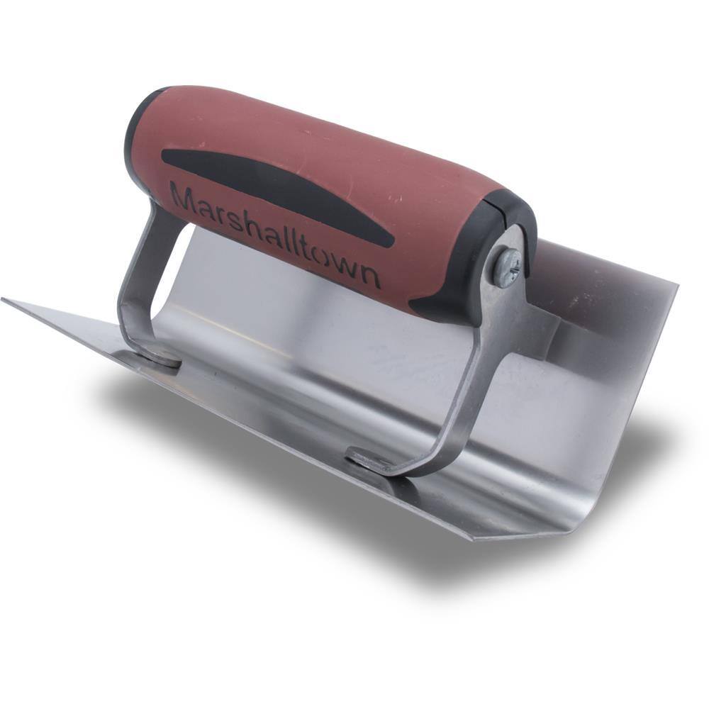 MARSHALLTOWN 6 in. x 2-12 in. Inside Corner Finishing Trowel with 12 in. Radius Durasoft Handle 66SSD