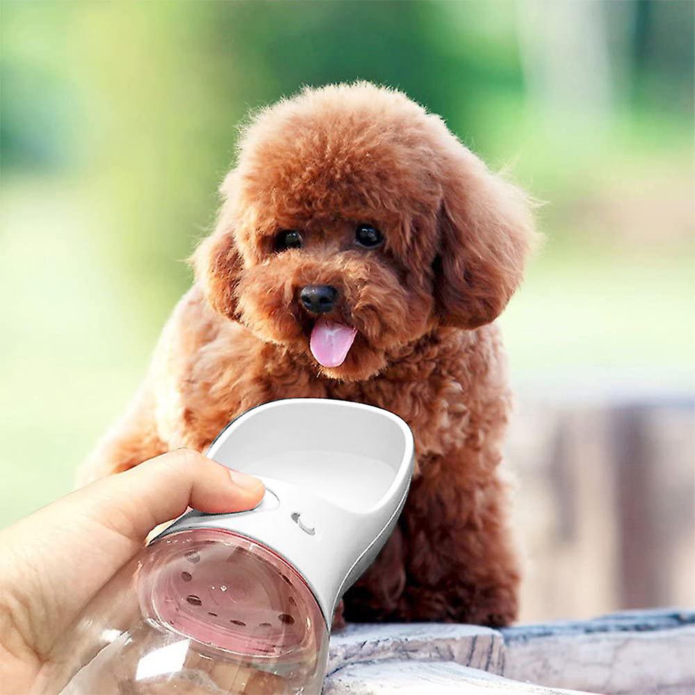 Dog Water Bottle， Portable Pet Water Bottle For Walking Leak Proof Puppy Dog Water Dispenser For Outdoor， Travel， Hiking-white