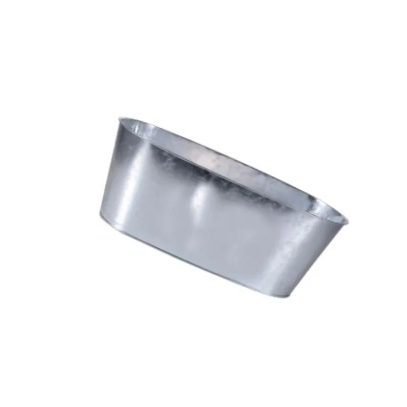 Wholesale Price Mini Oval Galvanized Planters Bulk Selling Trendy Garden Decorative Metal Planter   Pots Supply