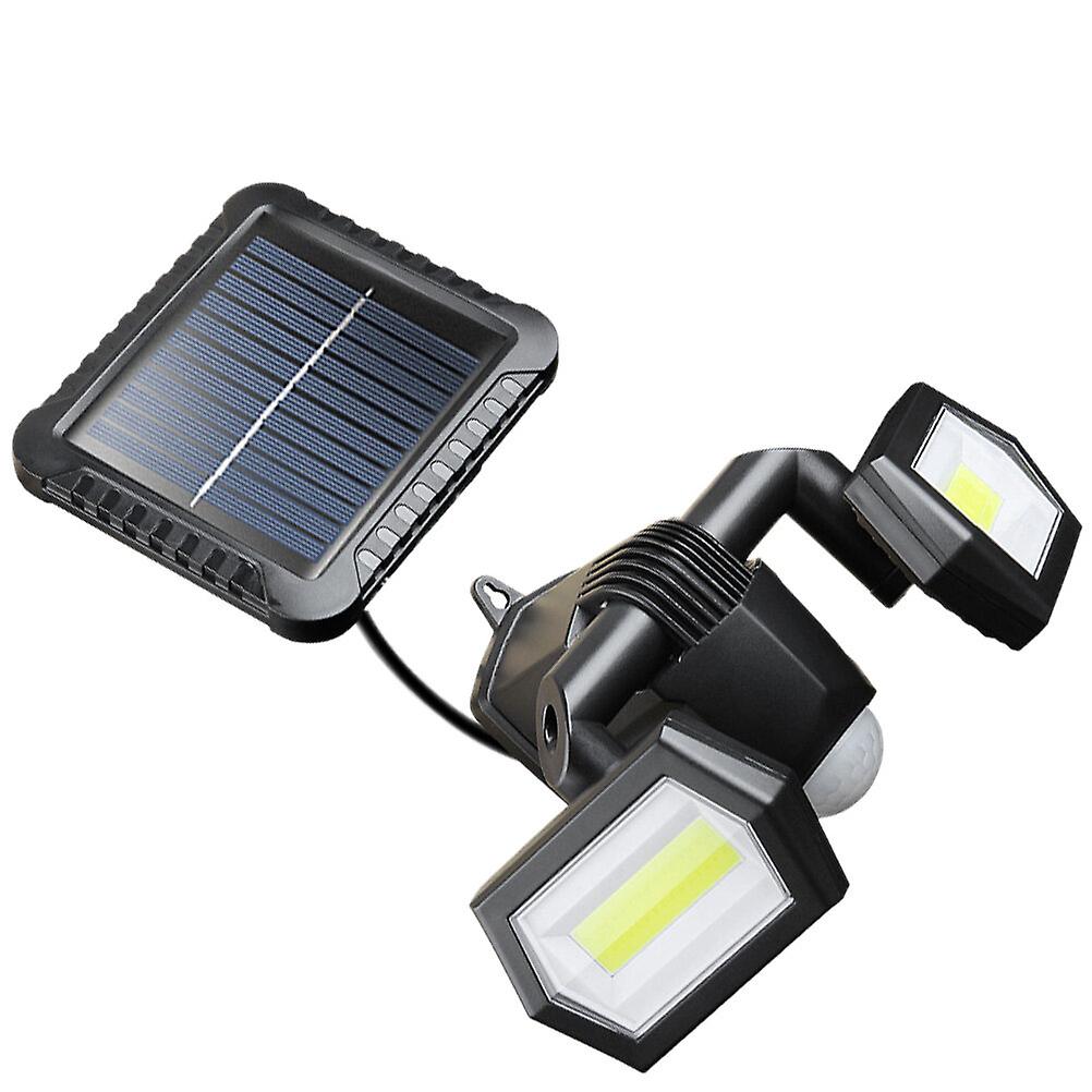 1pc Solar Power Wall Lamp Cob Human Body Yard Lamp For Outdoor (assorted Color)