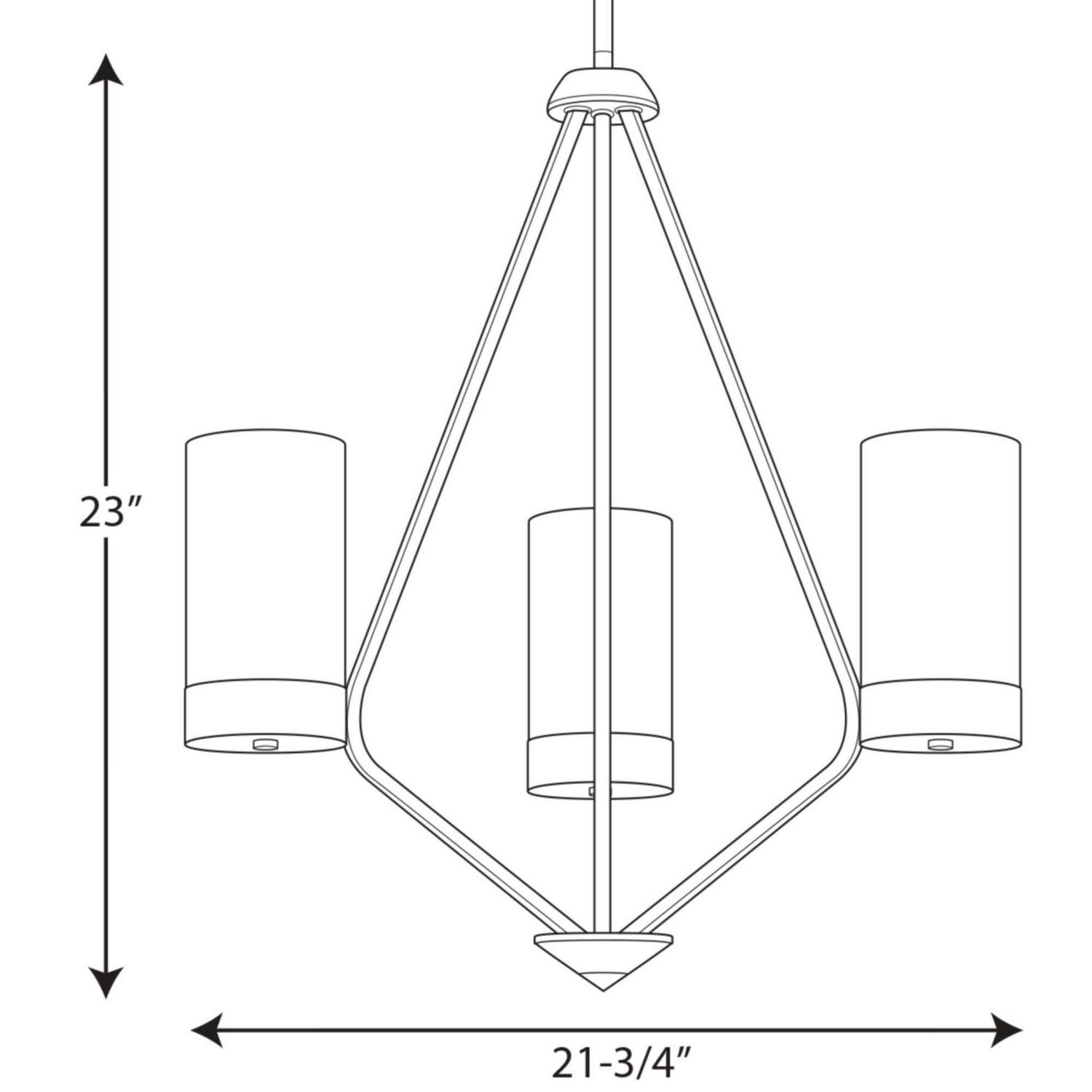 Progress Lighting P400021 Elevate 3 Light 22 Wide Pillar Candle Chandelier  Bronze