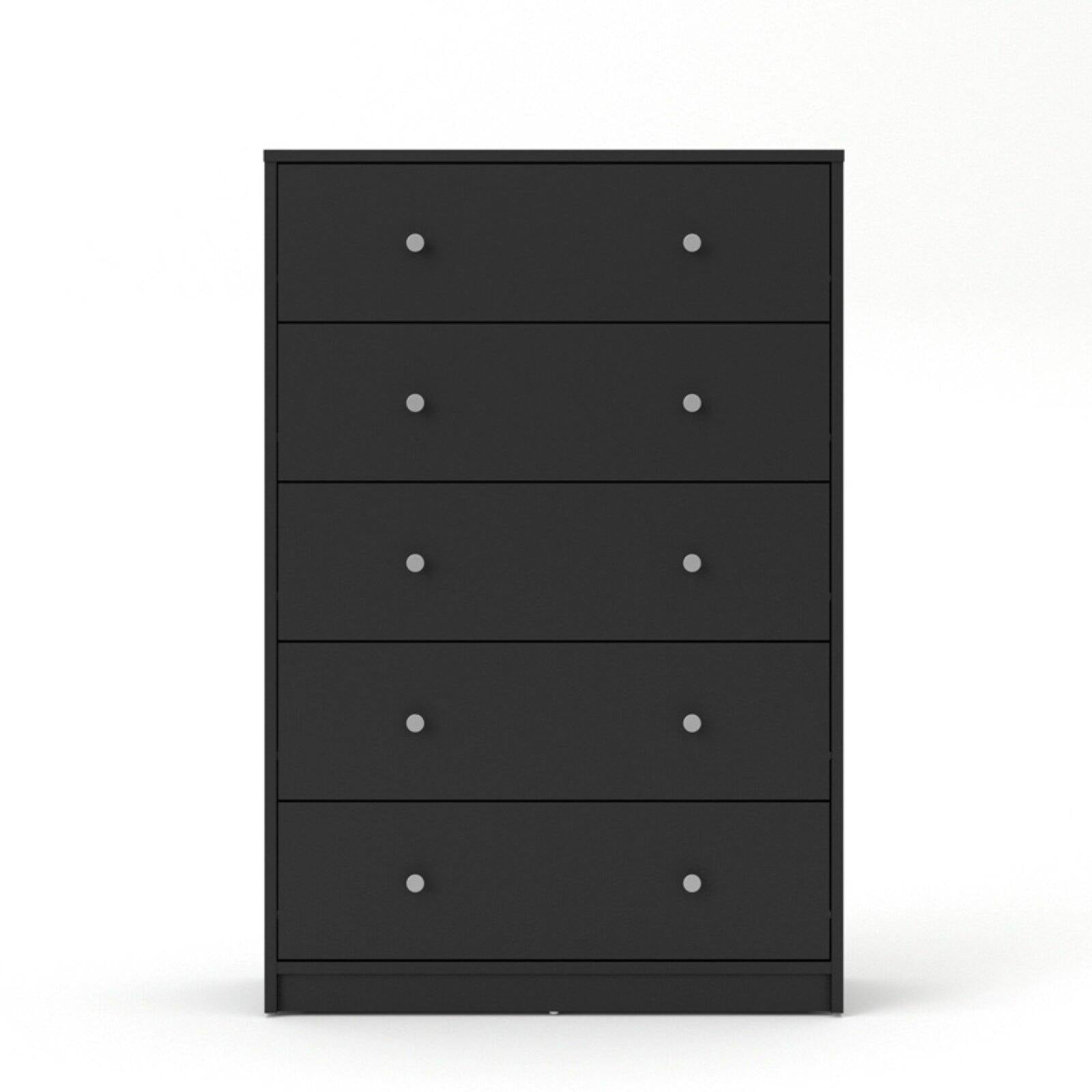 Studio 5 Drawer Chest, Black