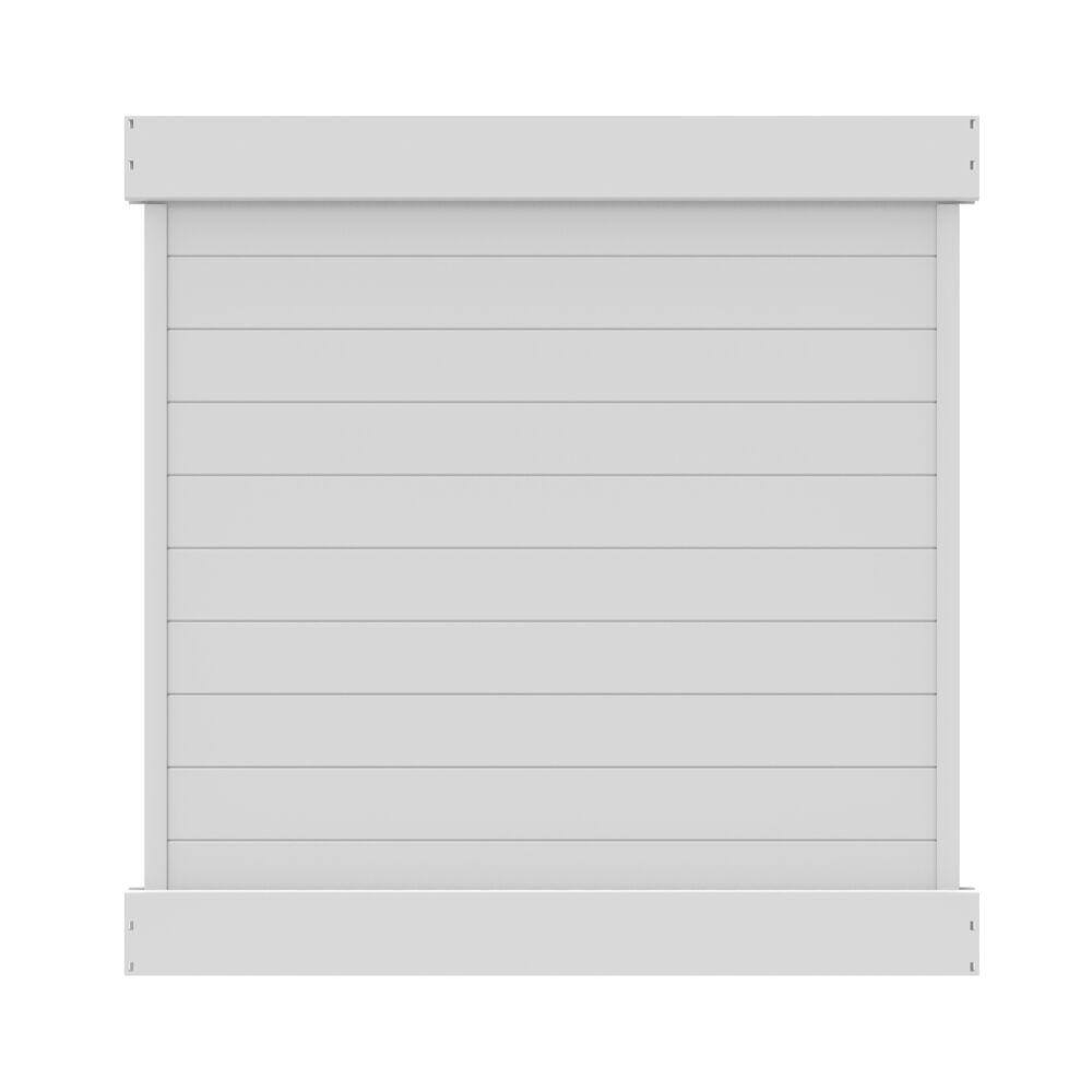 Barrette Outdoor Living Horizontal Fence 6 ft. x 6 ft. Vinyl Privacy Panel Kit White 73045598