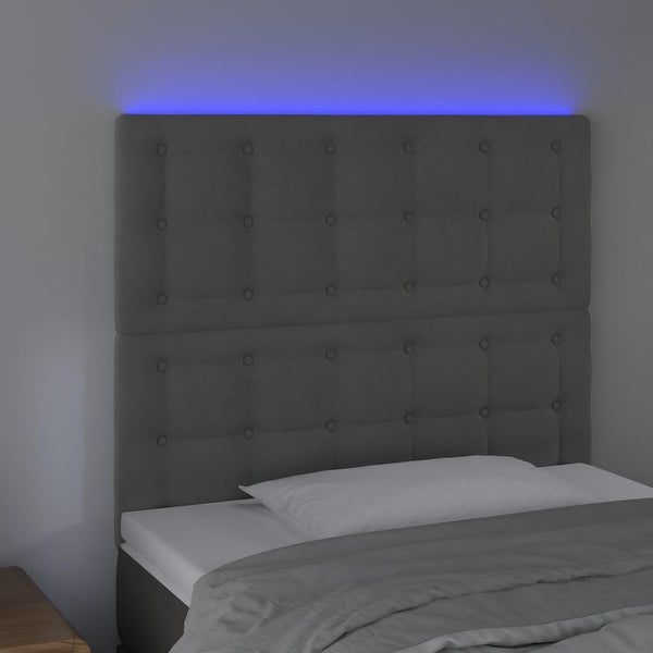 vidaXL LED Headboard Dark/light Gray 39.4