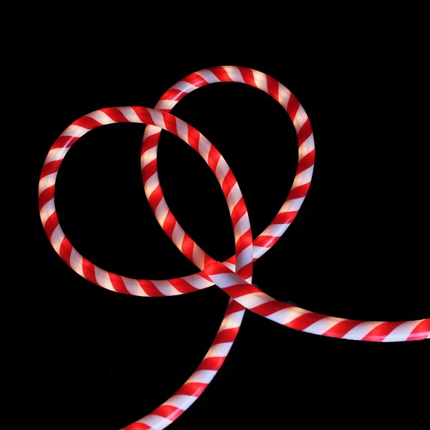 Northlight 18 x27 Red And White Striped Candy Cane Outdoor Christmas Rope Lights