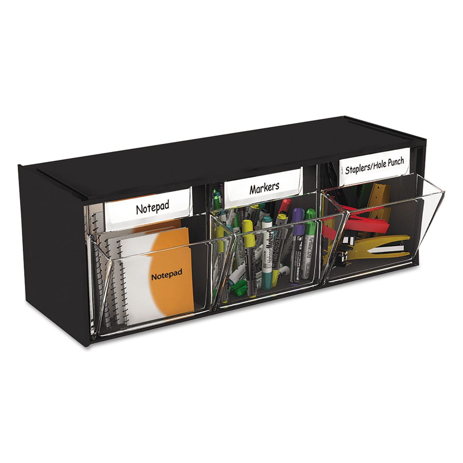 Tilt Bin Interlocking Multi-Bin Storage Organizer by deflectoandreg; DEF20304OP