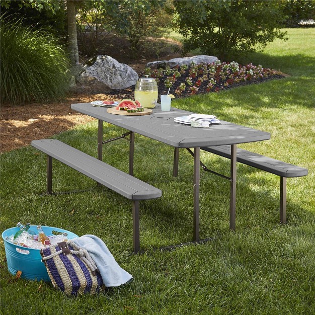 Cosco 6 x27 Intellifit Folding Blow Mold Rectangle Picnic Table