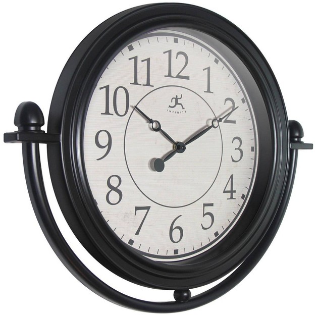 Finial Wall Clock Black Infinity Instruments