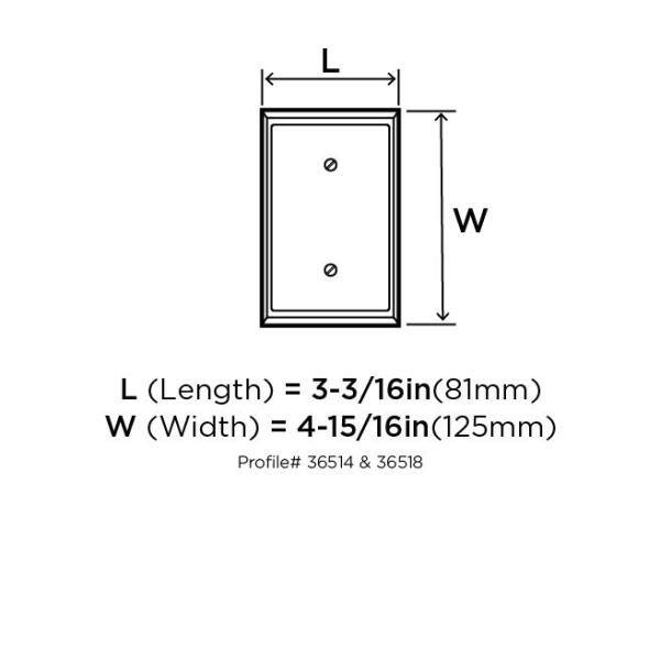 Amerock Gold 1-Gang DecoratorRocker Wall Plate (1-Pack) BP36518BBZ