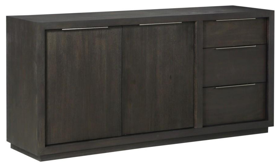 Crafters and Weavers Solstice Modern 3 Drawer Sideboard / Media Console   Transitional   Media Cabinets   by Crafters and Weavers  Houzz