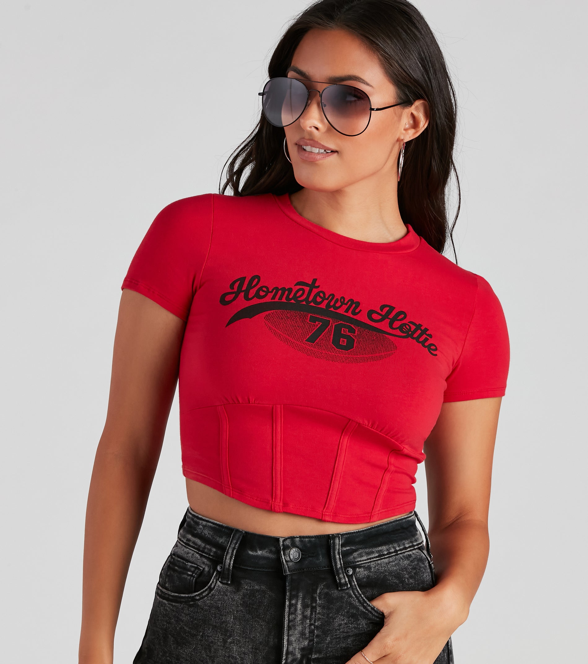 Hometown Hottie Corset Graphic Tee