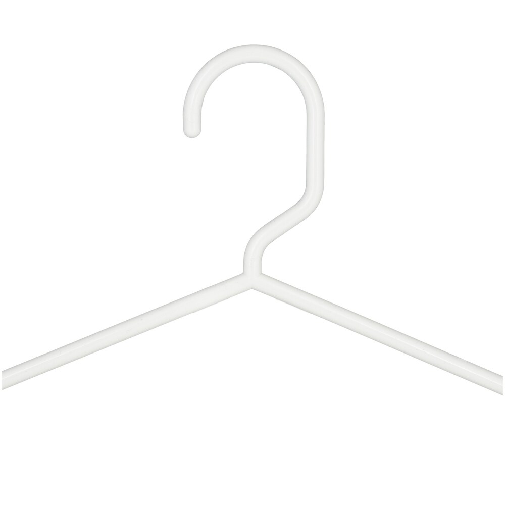 Woolite 6 Pack Plastic Hangers in White   16.5\