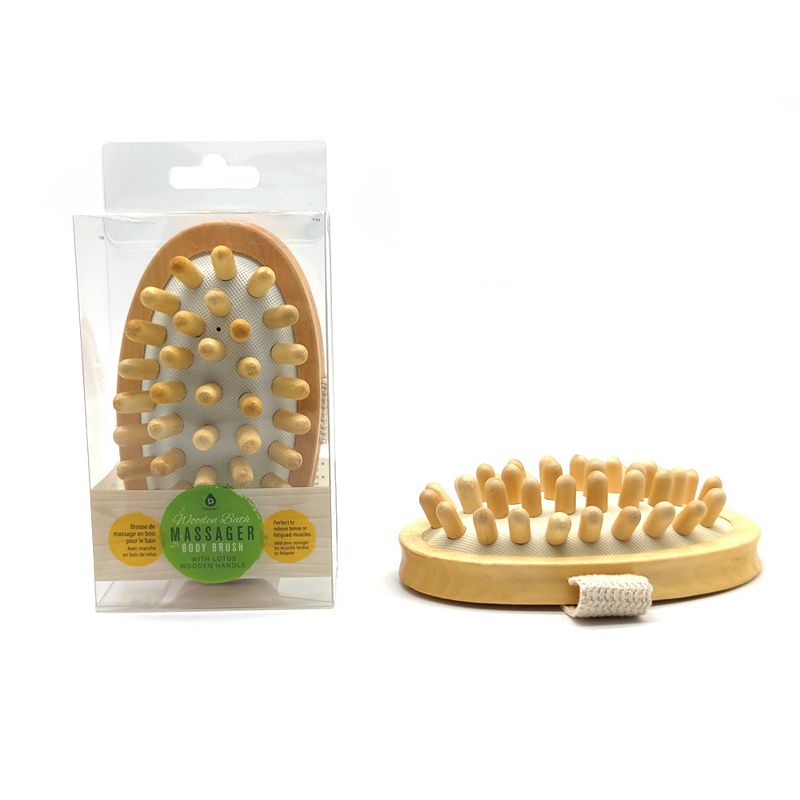 Pursonic 100% Natural Wood Bath Body Brush Set