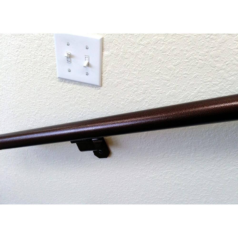 EZ Handrail 3 ft. Copper Vein Aluminum Round with Curved Ends Handrail Kit EZA3KWR-CV