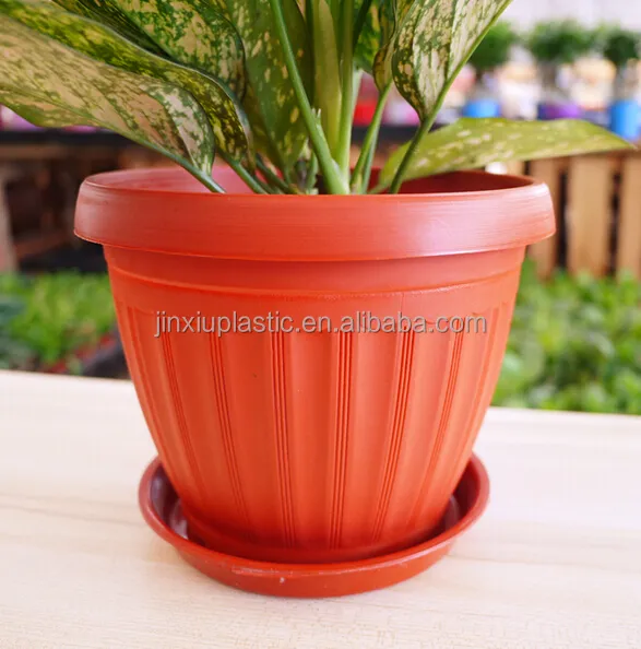 terracotta garden plant best selling products milky white PP materials plastic garden flowerpot fence