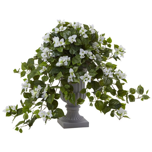 Nearly Natural 27inch Bougainvillea with Decorative Urn Arrangement