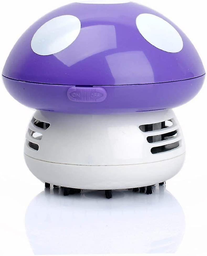 Cute Mini Mushroom Desk Table Dust Handheld Vacuum Cleaner Sweeper