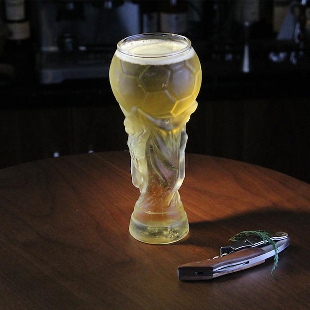 Beer Mug World Cup Borosilicate Glass Football Mug Hercules Beer Mug Bar Ktv Dark Beer Mug