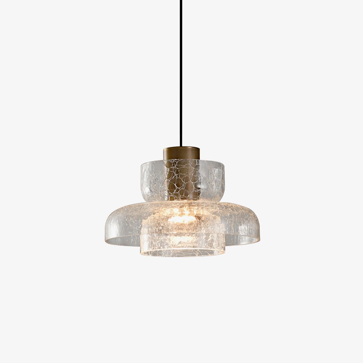 Glacier Crackle Glass Pendant Lamp