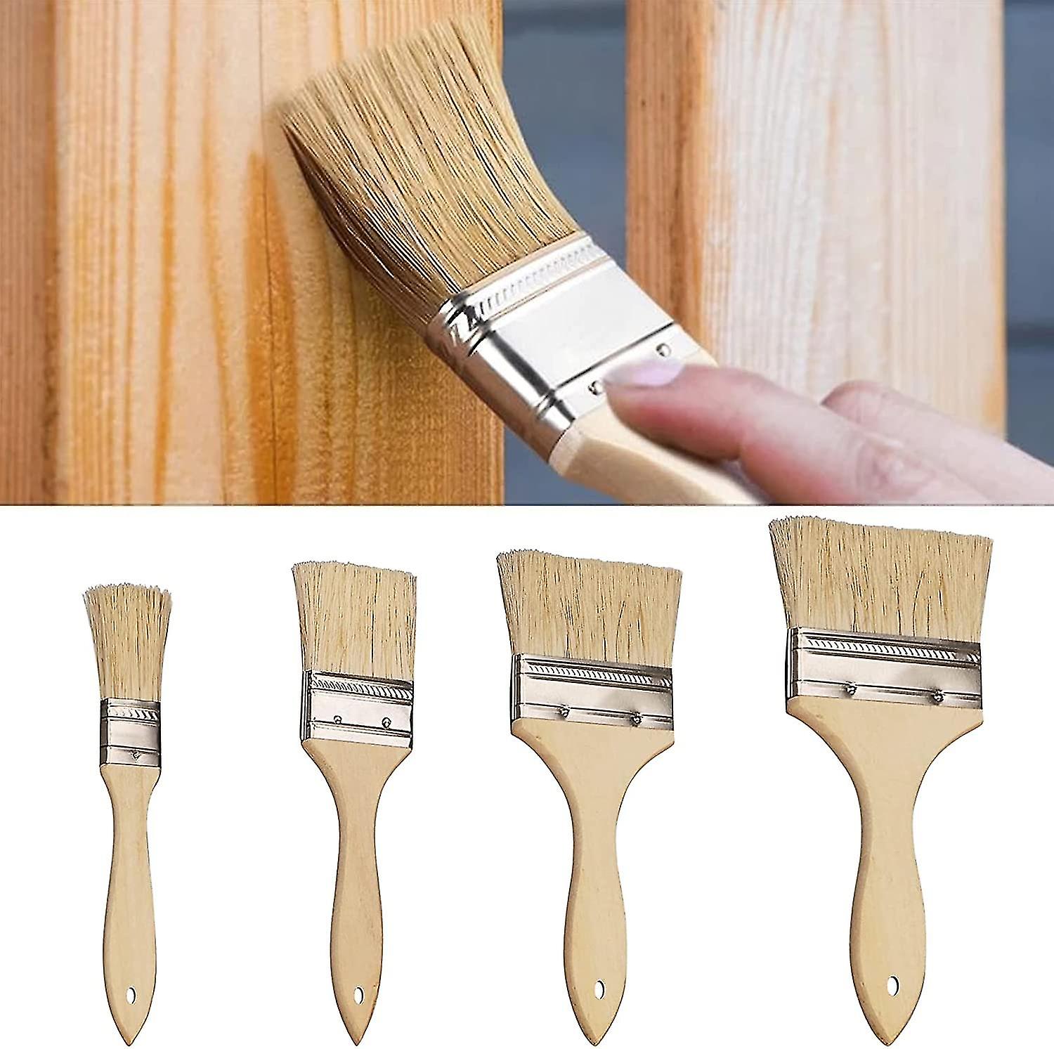 Paint Brush 4 Pcs Paint Brushes Painter Chip Flat Brushes With Wooden Handle Flat Bristle Paint Brushes1