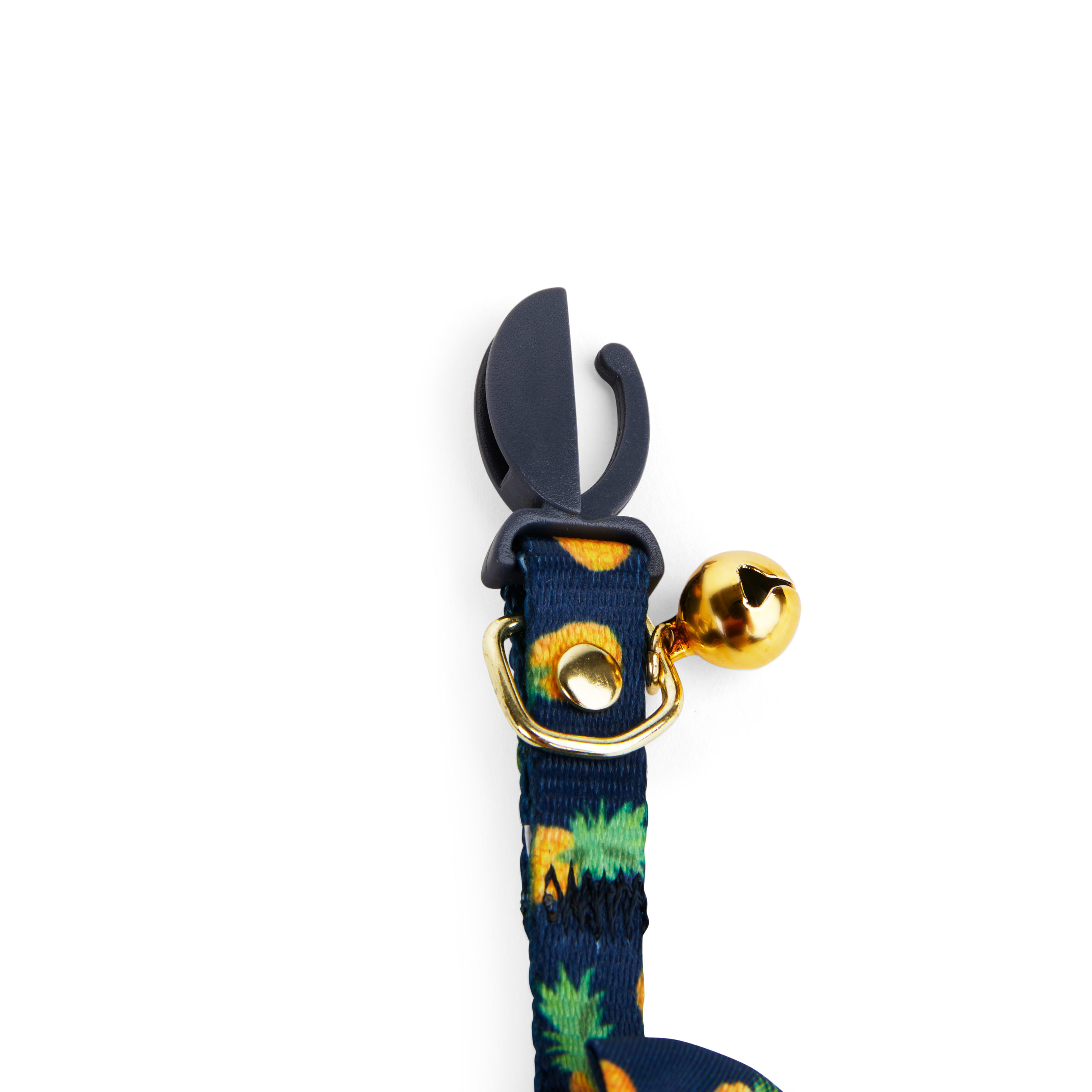 YOULY Navy Pineapple Print Breakaway Bow Tie Cat Collar