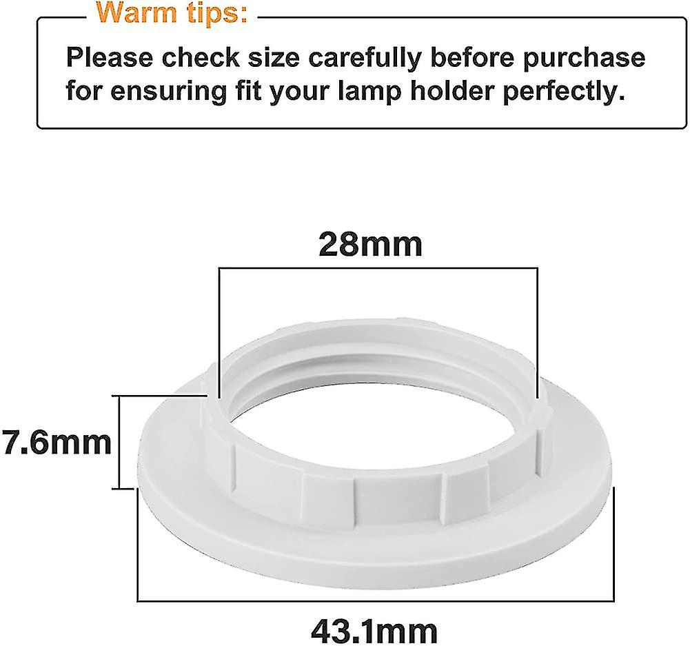 E14 Screw Ring For Lamp Socket. Heat Resistant Screw Ring For Lampshade Or Glass