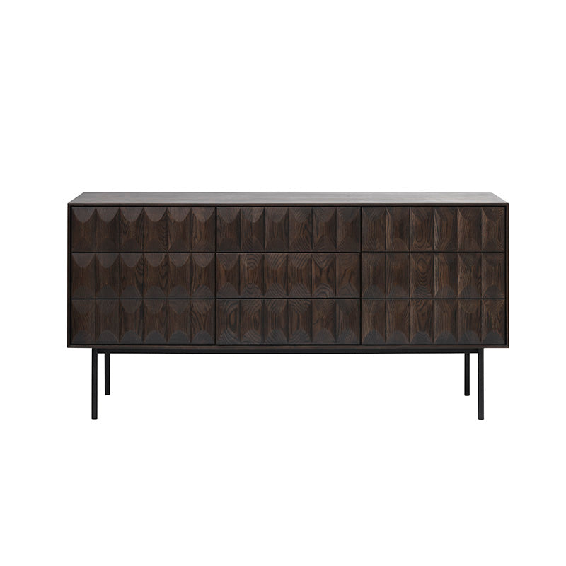 LATINA Sideboard Buffet 1.6M -  Dark Brown & Black