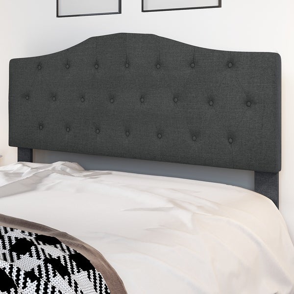 Modern Adjustable Tufted Upholstered Headboard - - 37629929