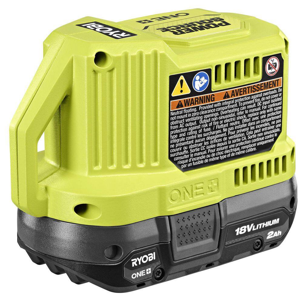 RYOBI ONE+ 18-Volt 120-Watt Push Start Power Source with 12-Volt Outlet (Tool-Only) RYi12VBG