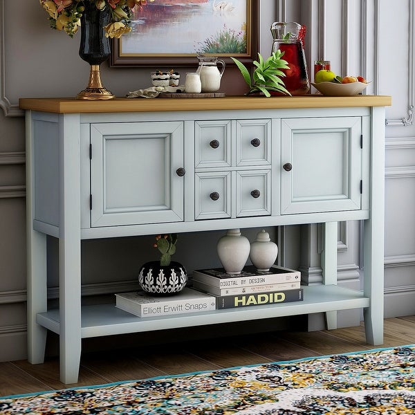 Cambridge Series Buffet Sideboard Console Table with Bottom Shelf