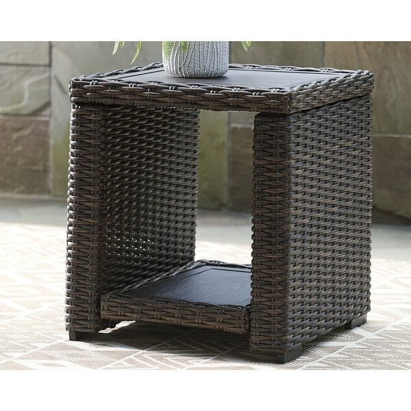 Signature Design by Ashley Grasson Lane Brown Square End Table