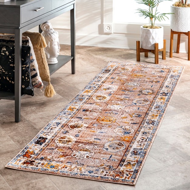 Nuloom Vintage Brandi Floral Fringe Area Rug