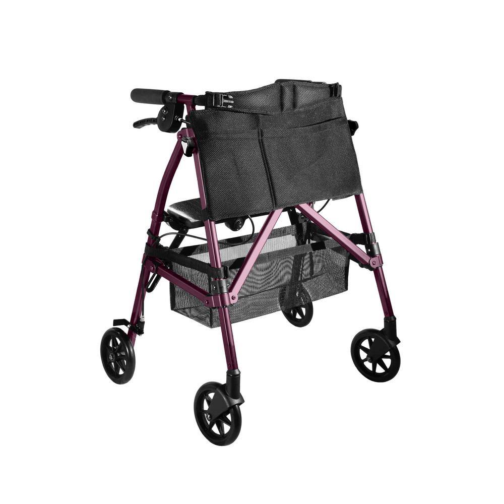 Stander EZ Fold-N-Go Short Lightweight Junior Folding Walker for Seniors and Adults Regal Ros Rollator 4330-RR