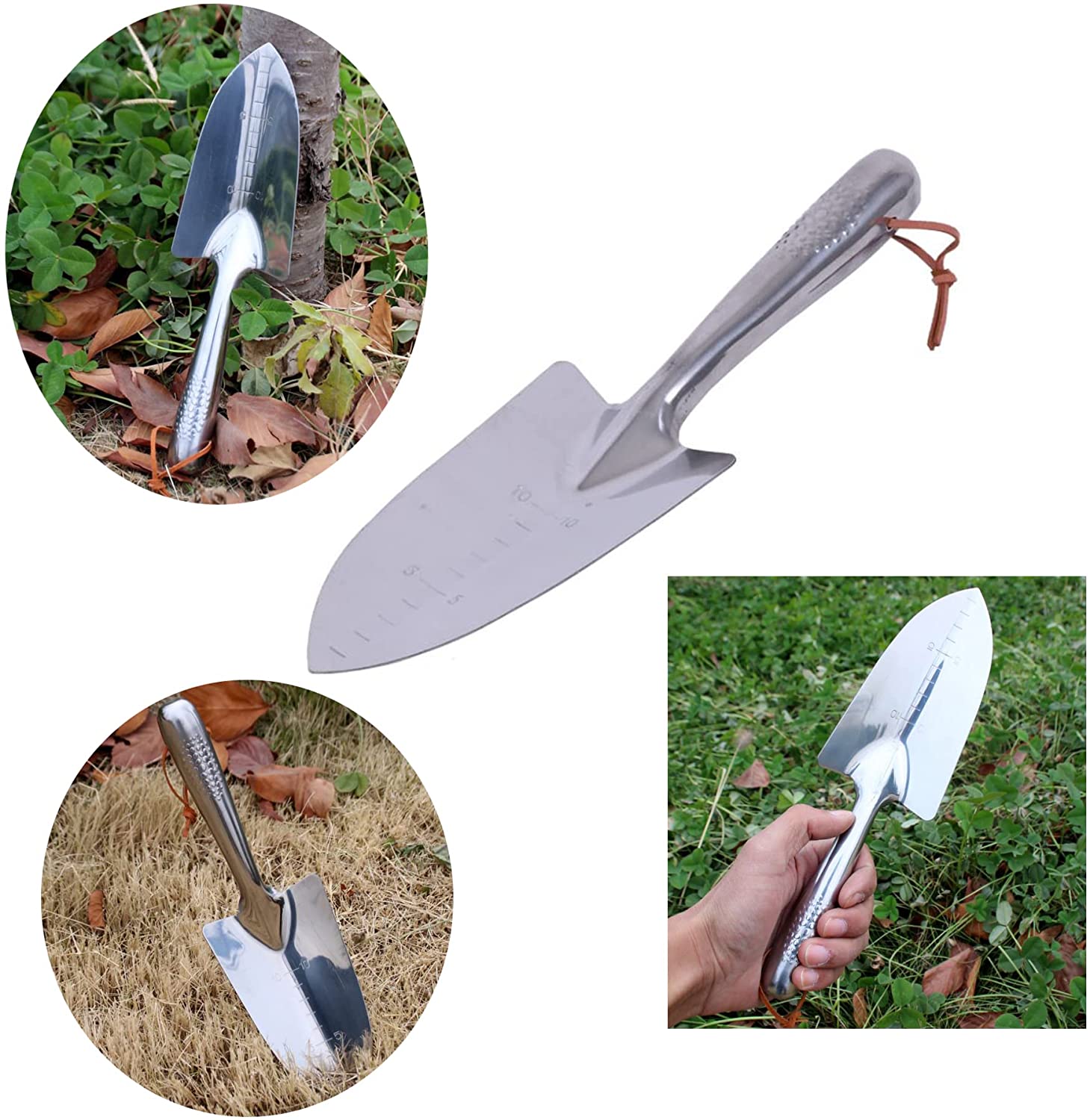 Egebert Creative Calibration Gardening Yard Stainless Steel Trowel Shovel Spade 11