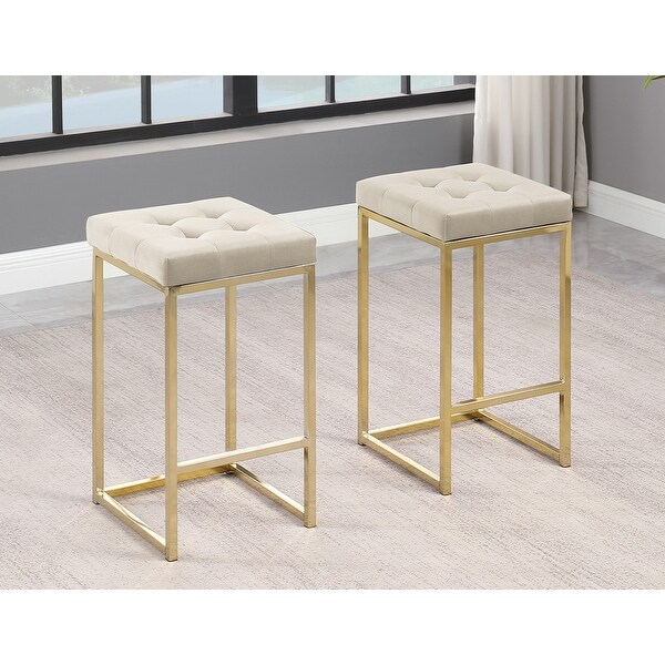 Best Master Furniture Elliot Tufted Velvet Accent Chair (Set of 2) - Gold