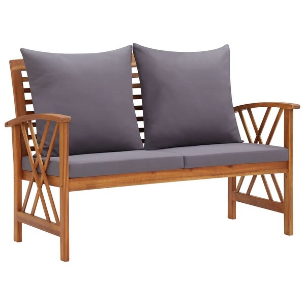 3 Piece Garden Lounge Set with Cushions Solid Acacia Wood - Overstock - 35105922