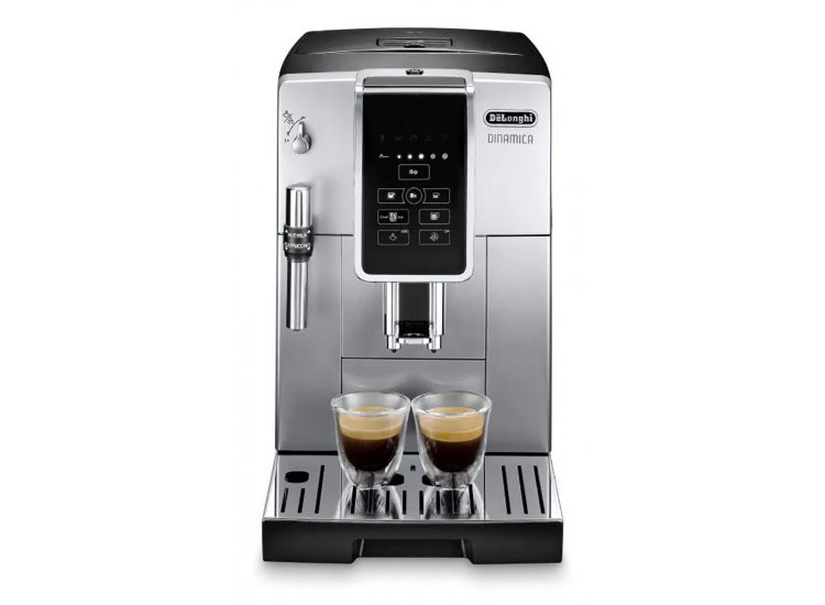 Delonghi Dinamica Silver Automatic Coffee Machine w/ Espresso and Iced Coffee Features