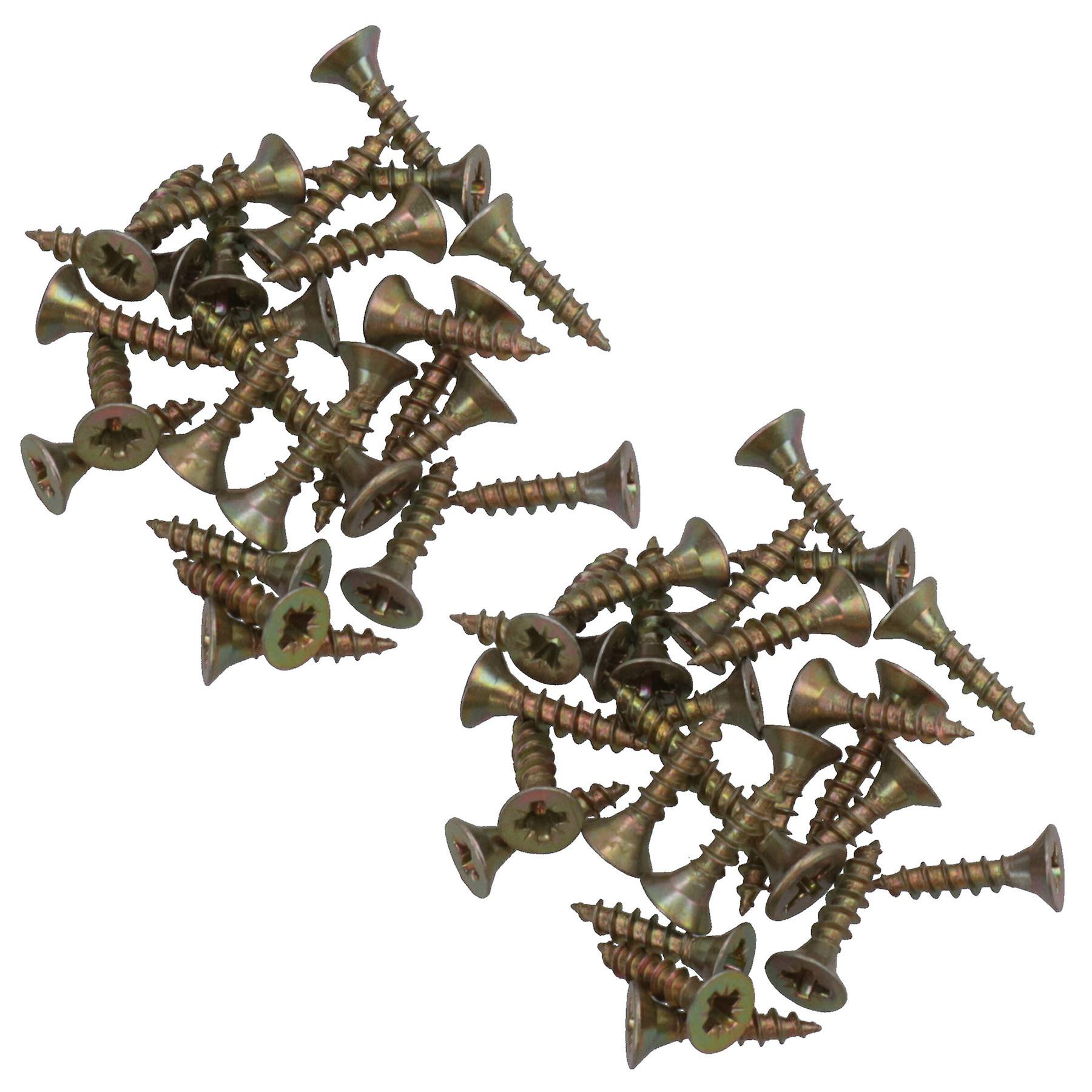 3.5mm x 16mm Countersunk Wood Chipboard Screw Fasteners PZ2 Drive 52pc