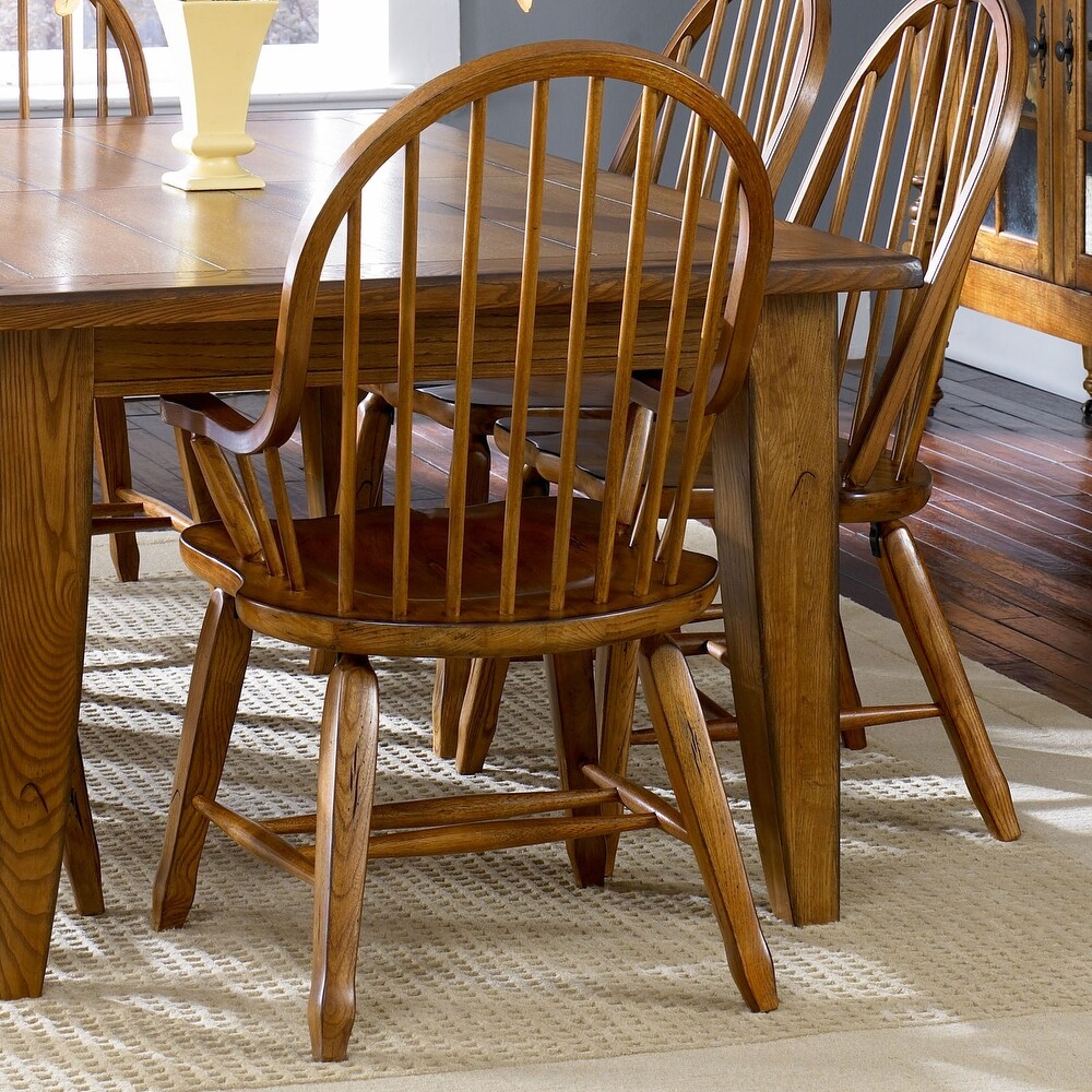 Treasures Rustic Oak Bow back Armchair