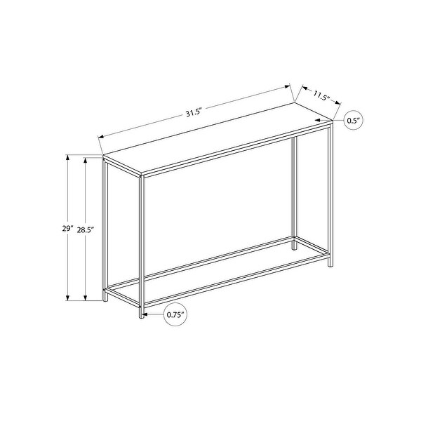 Accent Table， Console， Entryway， Narrow， Sofa， Living Room， Bedroom， Metal， Laminate， Contemporary， Modern