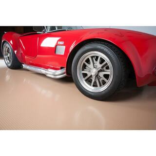 G-Floor Rib 8.5 ft. x 22 ft. Sandstone Vinyl Garage Flooring Cover and Protector GF55RB8622SN