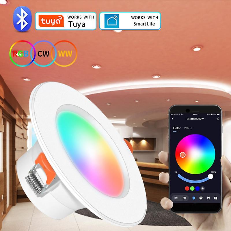 Tuya Smart Led Downlight Wifi Led Ceiling Recessed Down Light Dimmmable Spot Lamp 10w 15w Rgb