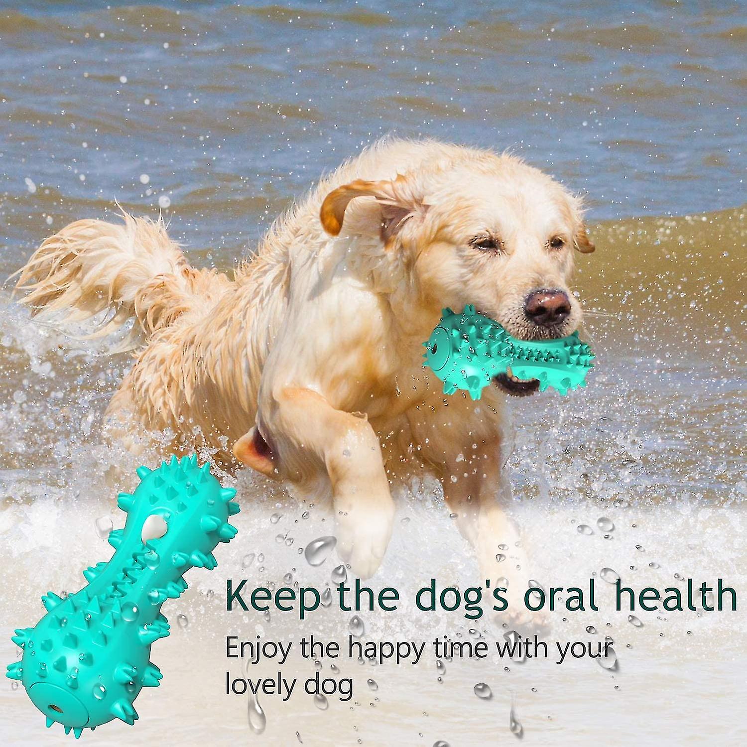 Dog Toothbrush， Dog Chew Toy， Bite Resistant Rubber Teeth Cleaning Stick For Small And Medium Dogs (blue)