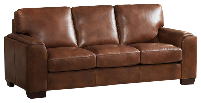 Suzanne Leather Craft Sofa   Contemporary   Sofas   by KEMP INTERNATIONAL INC  Houzz