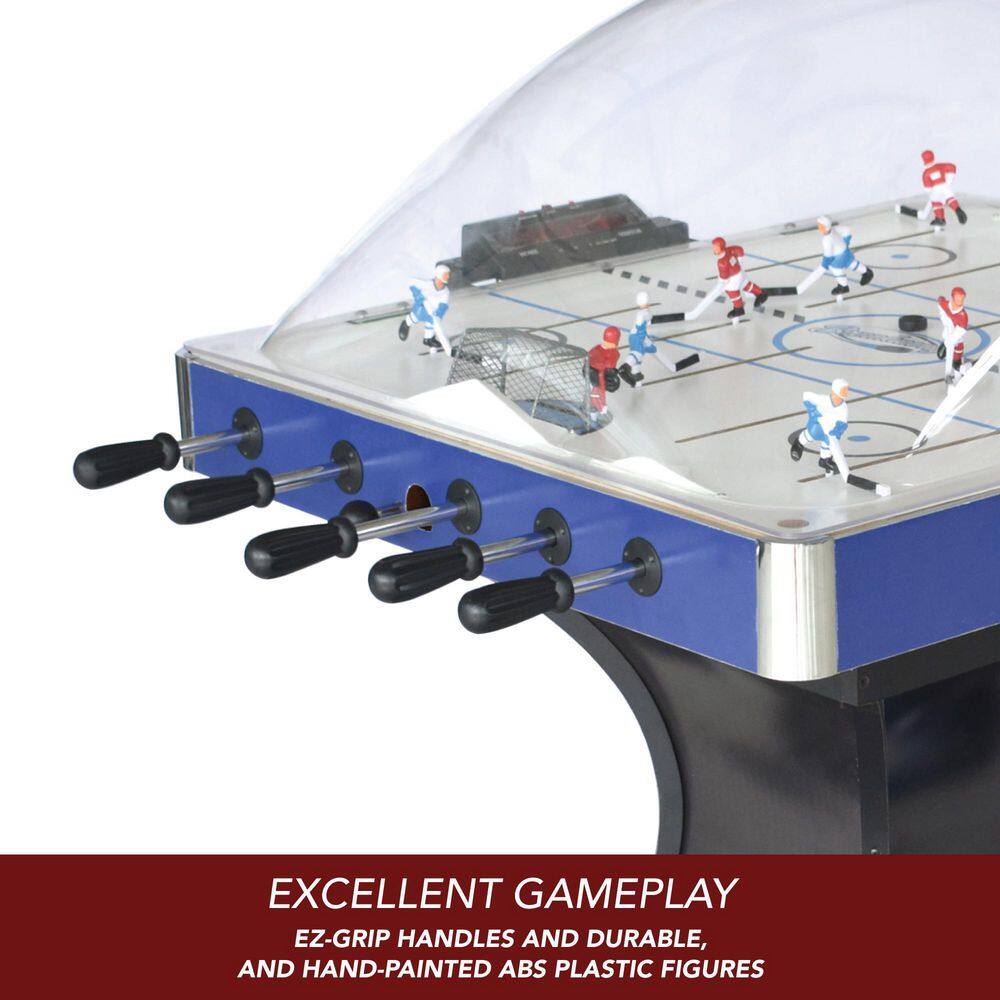 Hathaway Breakaway Dome Hockey Table with E-Z Grip Handles and LED Scoring Unit BG5003