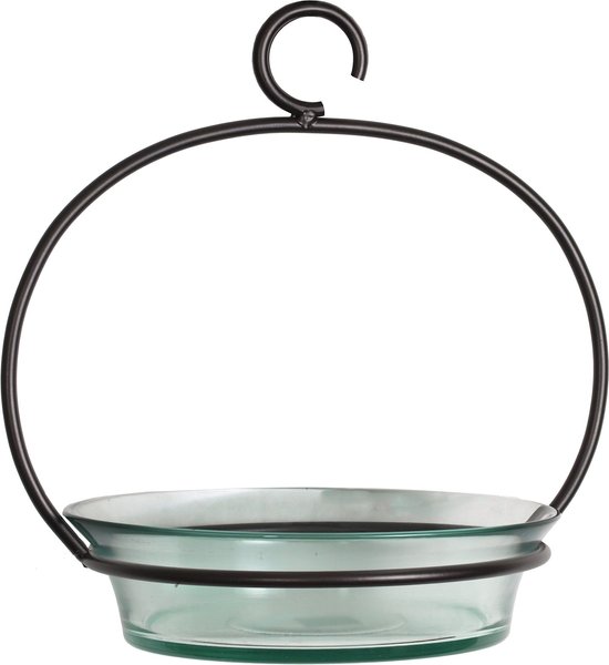 Mosaic Birds Cuban Hanging Bird Bath and Feeder， 20-oz